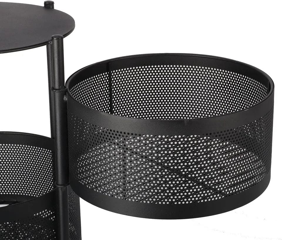 Round Multi Tier Rotary Storage Basket, 360 Degree Rotatable Kitchen Shelf, Multilayer Living Room Basket, Multifunction Fruit And Vegetable Basket, Storage Basket Rack, Floor Stand Multi Tier Drawer Rolling Trolley Cart Round Multi Tier Rotary Storage Basket, 360 Degree Rotatable Kitchen Shelf, Multilayer Living Room Basket, Multifunction Fruit And Vegetable Basket, Storage Basket Rack, Floor Stand Multi Tier Drawer Rolling Trolley Cart